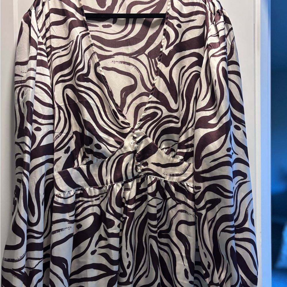 Elegant Zebra Print Women's Dress